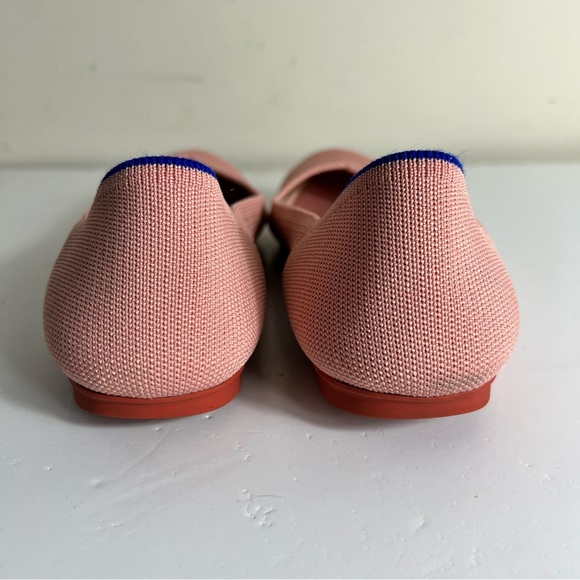 Rothy’s The Flat Shoes Womens 7.5 Coral Pink Slip On Retired Washable Ballerina - Picture 9 of 15